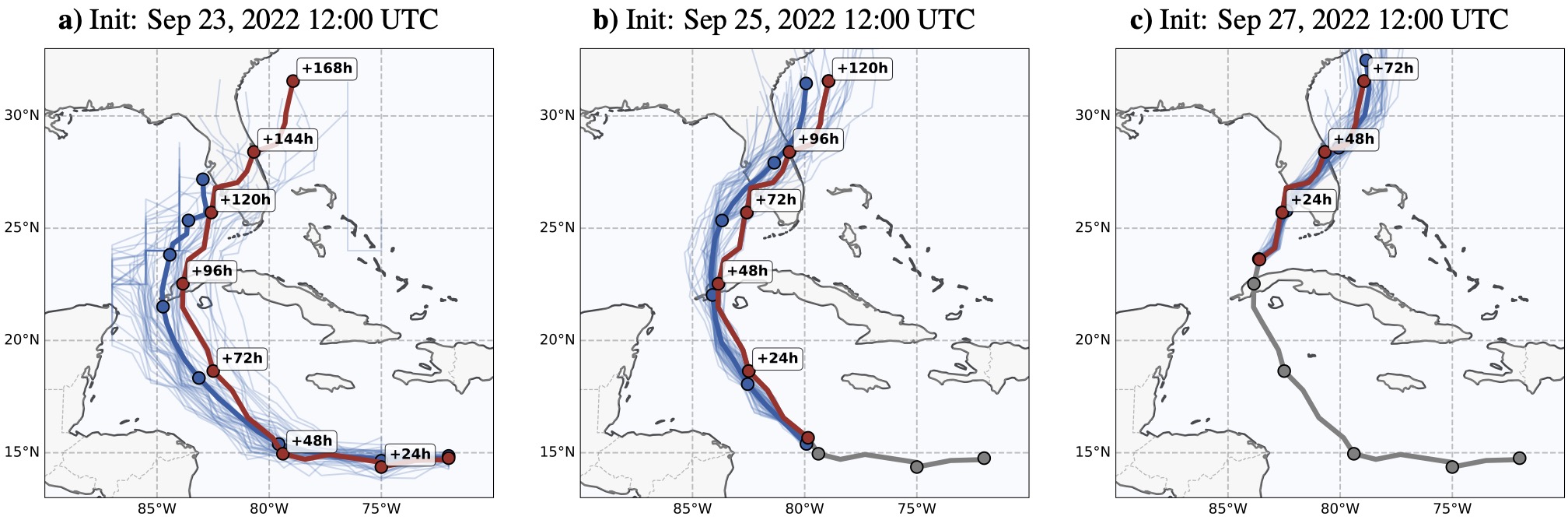 Hurricane Ian ensemble tracks