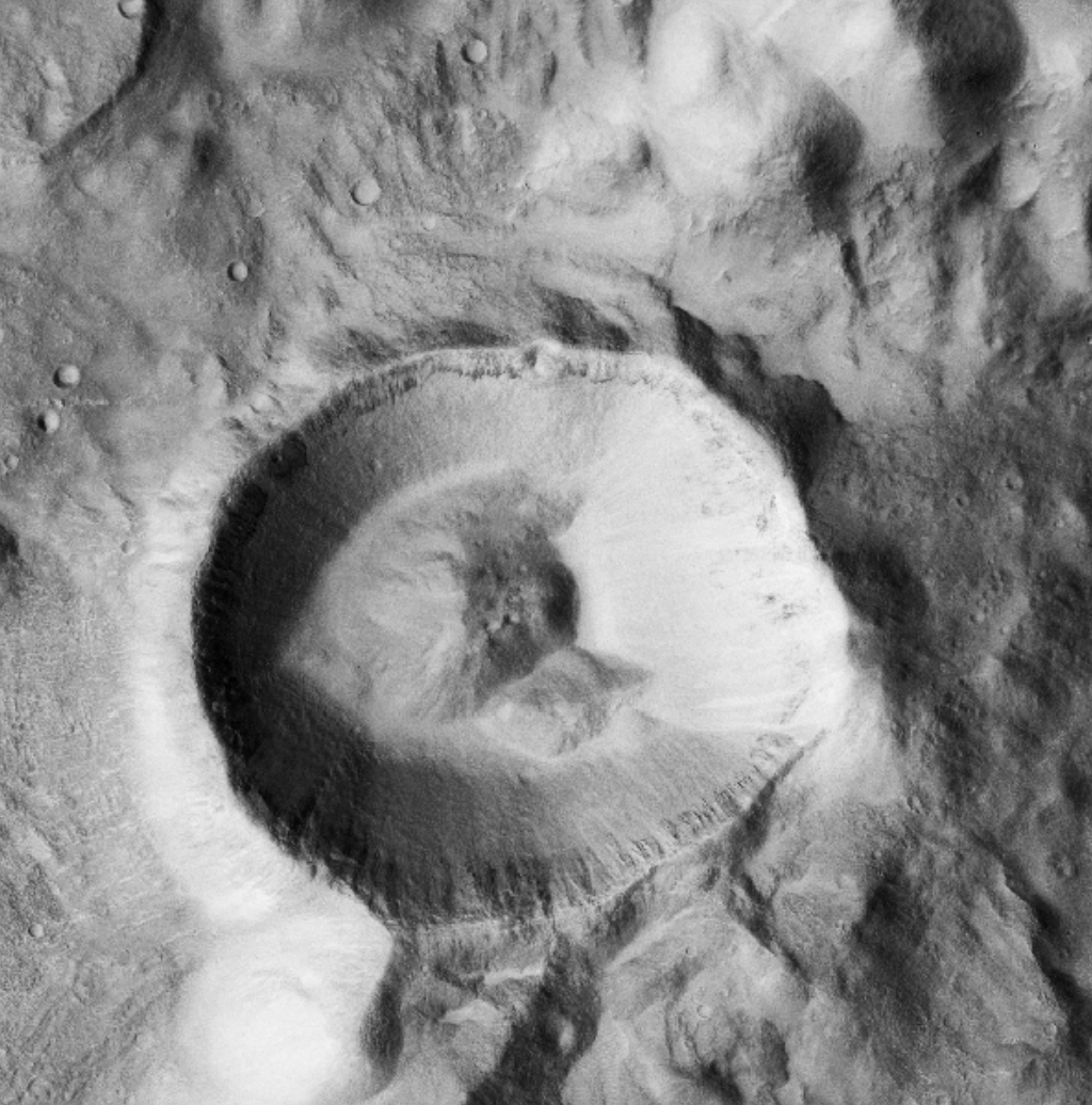 Central peak crater