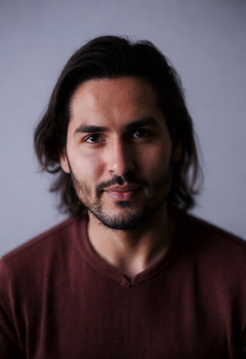Studio portrait of a man