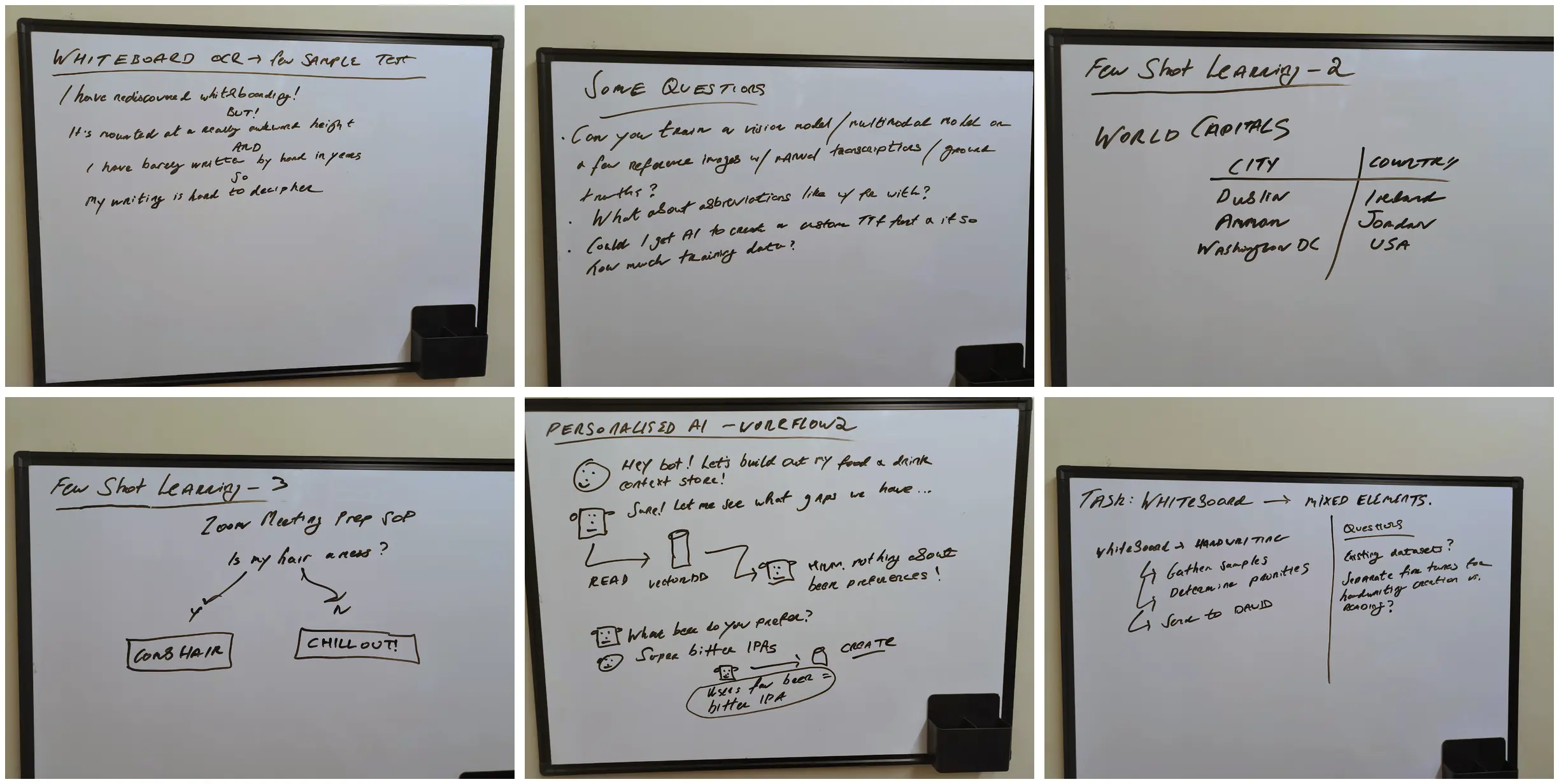 Whiteboard samples