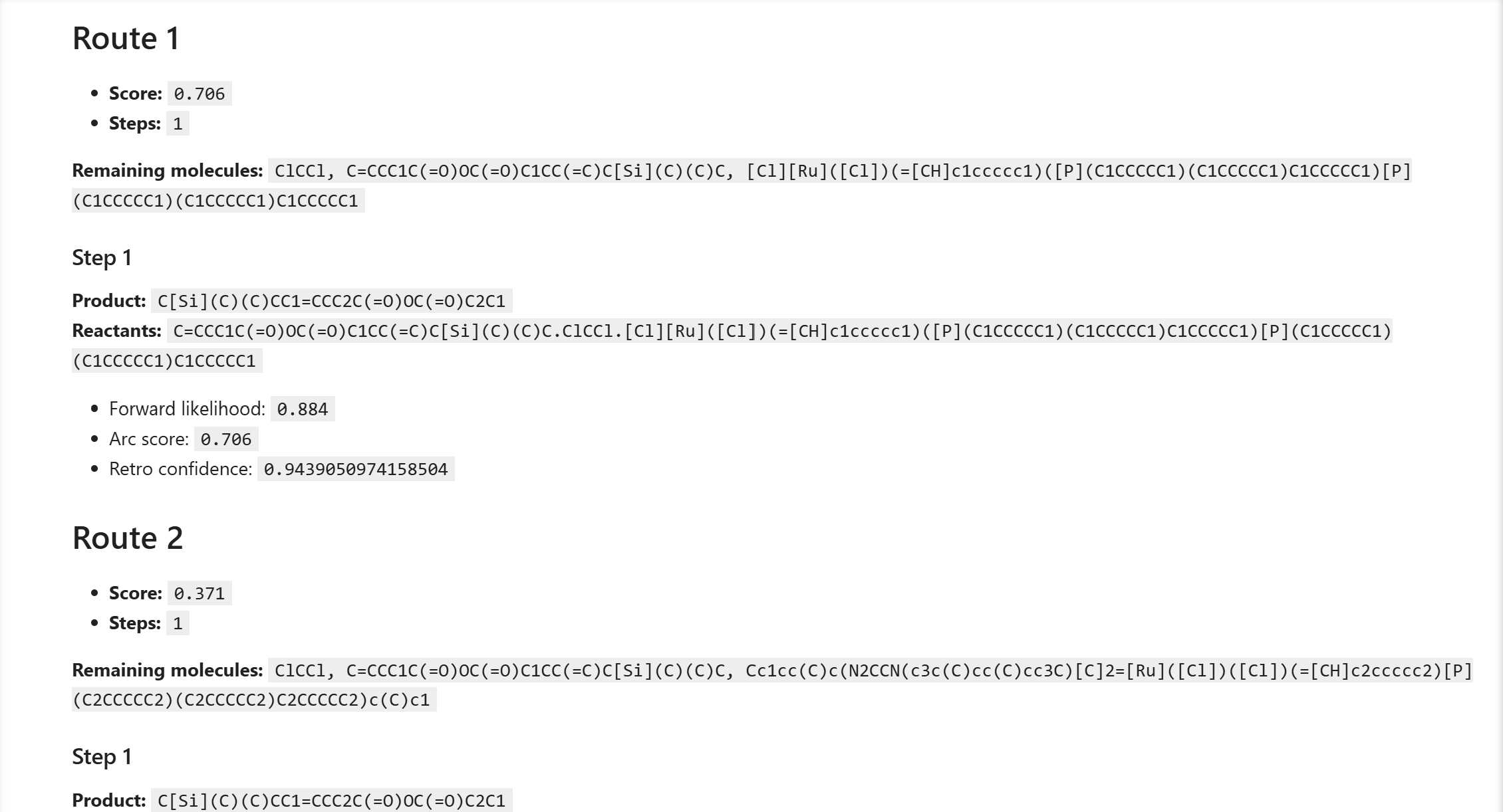 Retrosynthesis Tree Text Representation Retrosynthesis Tree Text Representation