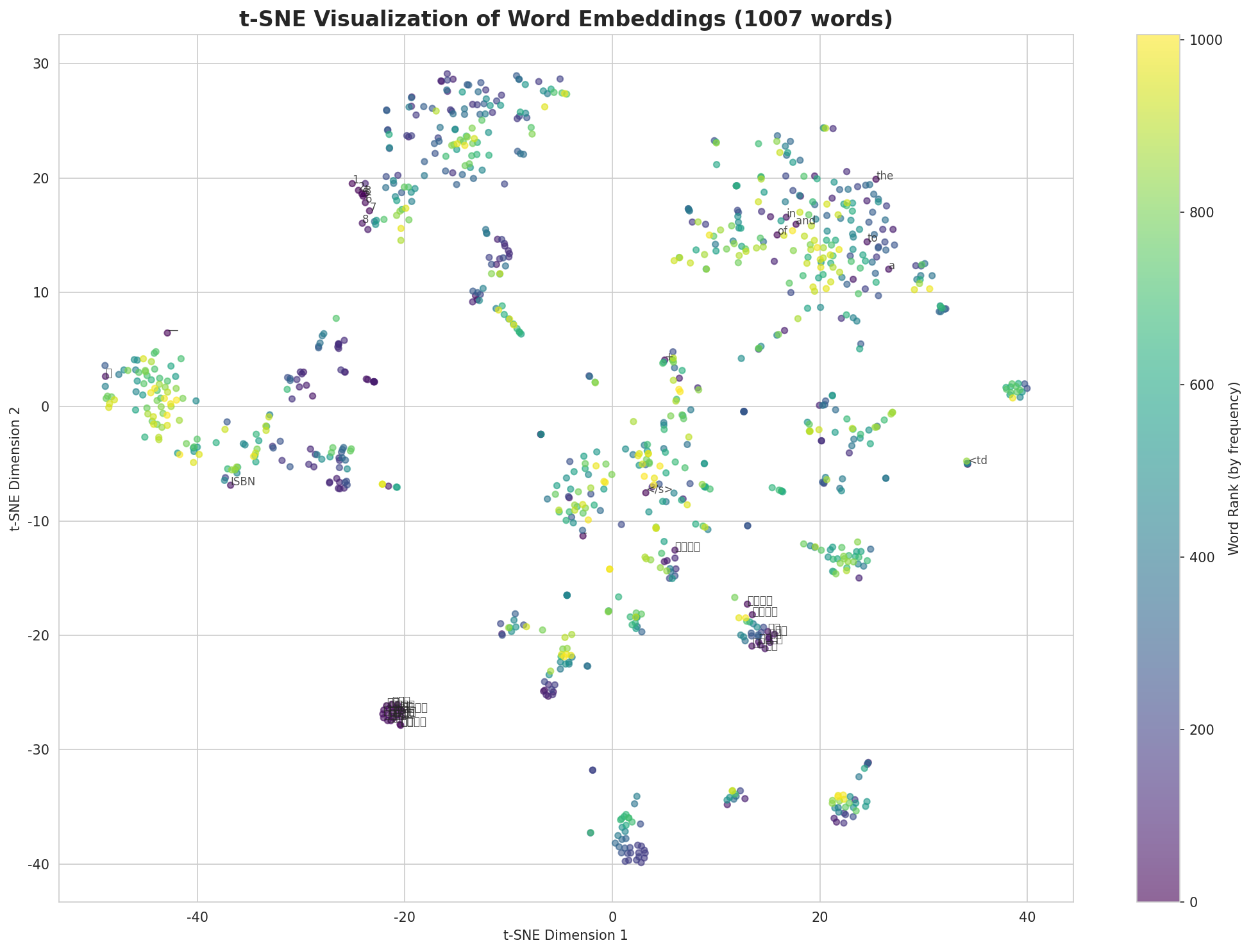 t-SNE Words