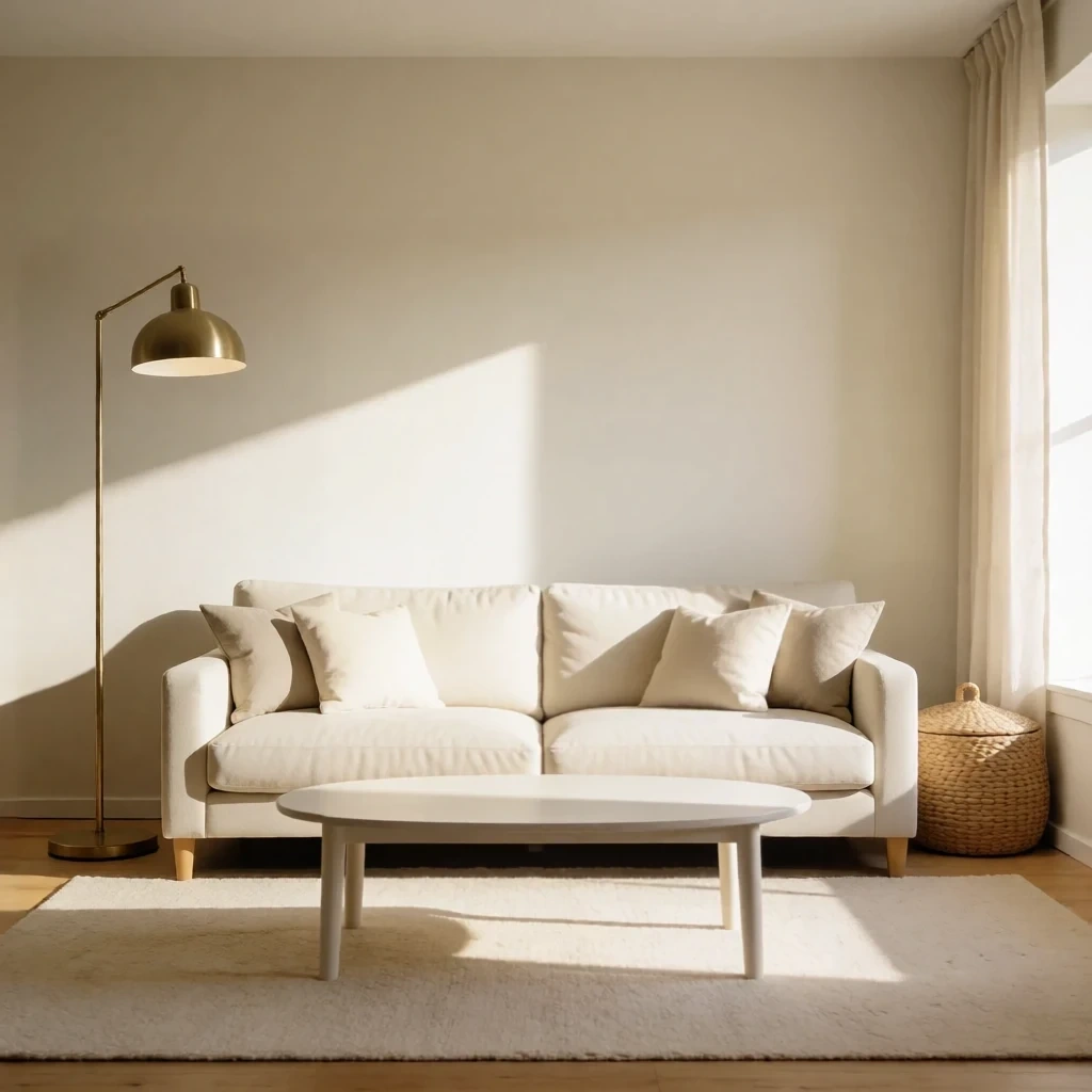 Living room with added objects